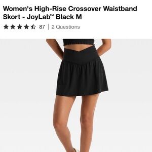 High rise black tennis skirt NWOT